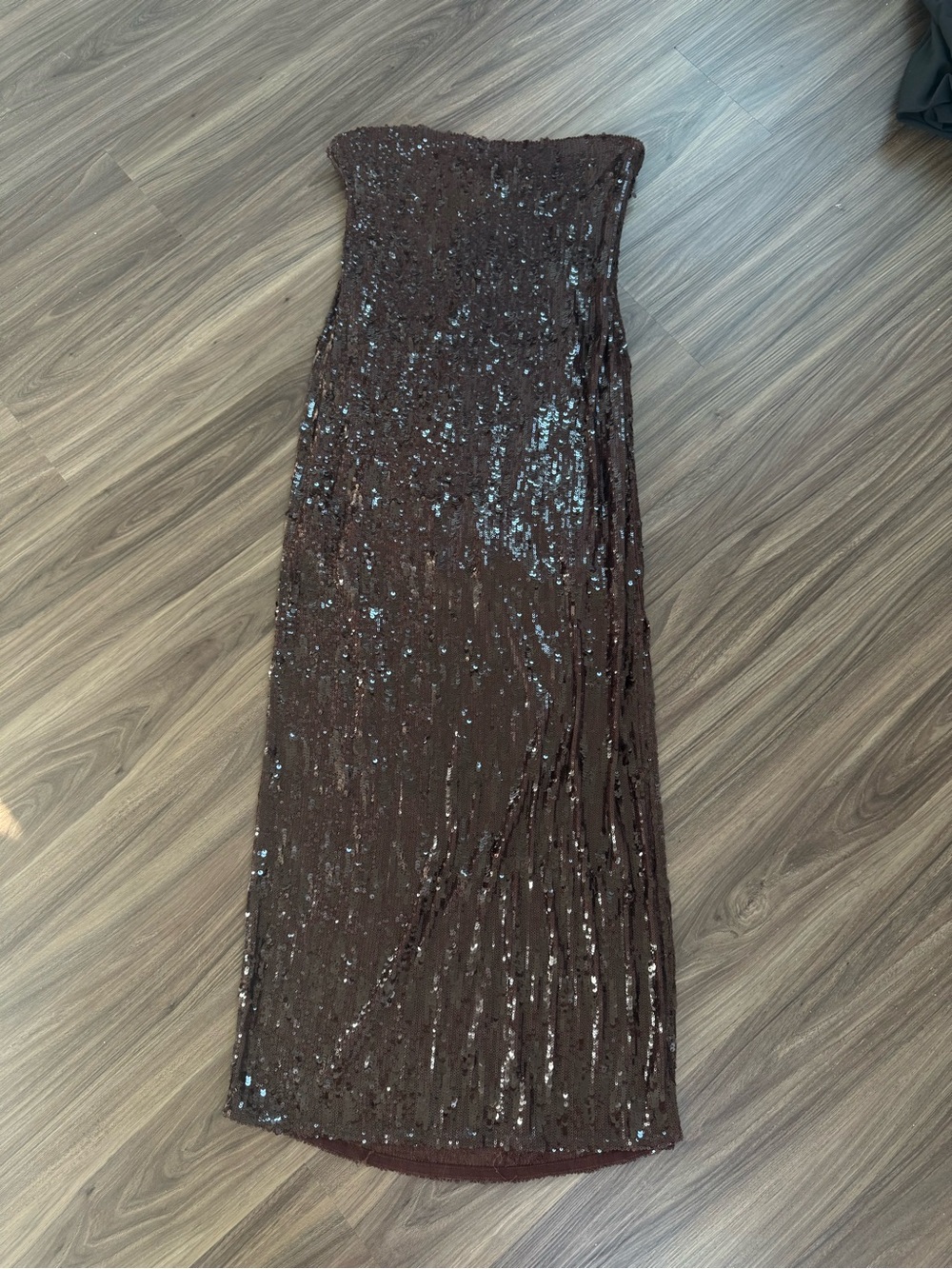 Heartloom Brown Sequin Maxi Dress